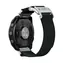 Aulumu C11 Mag-Buckle Slim Řemínek pro Garmin Watch (QuickFit 22mm), stříbrná přezka, černý řemínek