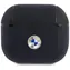BMW Kryt z pravé kůže se stříbrným logem pro AirPods 3 tmavá modrá