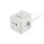 Viking YC23HW rozbočovací adaptér bílá / 2x 230V + 1x USB-A + 2x USB-C / dotykové světlo / držák telefonu
