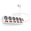 CONNECT IT CES-1100-WH Prodlužovací kabel 230V 2m bílá / 5 zásuvek / vypínače / 16A