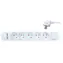 Solight prodlužovací přívod 5 zásuvek bílá / USB 2.4A / 3 x 1mm2 / vypínač / 3m