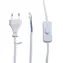 Solight PF50 flexo šňůra 2m plochá - vypínač - bílá / 2 x 0.75mm2