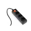 Gembird EG-PSU3-01 černá / UPS zásuvka / 3 zásuvky + vypínač / 230V-16A / 0.6m
