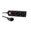 Gembird EG-PSU3F-01 černá / UPS zásuvka / 3 zásuvky + vypínač / 230V-16A / 0.6m