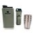 Stanley Adventure Dárkový set Hammertone Green / placatka/butylka 250ml + panáky 4ks