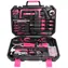 SIXTOL HOME PINK 128  / Sada nářadí / uhlíková ocel / 128ks