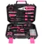 SIXTOL HOME PINK 88 / Sada nářadí / uhlíková ocel / 88ks
