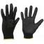 SIXTOL GLOVE PE-PU 11 černé / Rukavice pracovní z polyesteru polomáčené v polyuretanu / velikost 11