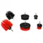 SIXTOL CAR DETAILING DRILL BRUSH 6 / Sada kartáčů na vrtačku pro čištění auta / 6ks 