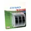 Dymo originální páska do tiskárny štítků 9mm x 3m (černý podklad ) 3ks / bílý tisk / 3D