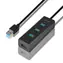 AXAGON HUE-S2BL, 4x USB 5Gbps CHARGING hub, micro USB napájecí konektor, kabel USB-A 120cm