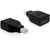 Delock adaptér Displayport mini samec > Displayport samice, černý