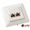 Zásuvka pod omítku Cat.5e, 2-Port RJ45, bílá