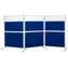 2x3 Modular textilní tabule 120x180 k paravanu / filcový modrý povrch / ALU rám