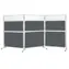 2x3 Modular textilní tabule 120x90 k paravanu / filcový šedý povrch / ALU rám