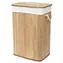 Compactor Bamboo - obdélníkový přírodní / Bambusový koš na prádlo s víkem / 40 x 30 x v60 cm
