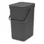 Brabantia Sort & Go Odpadkový koš 12 L tmavě šedá / 20 x 35.1 x 24.9 cm