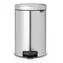 Brabantia Newicon Pedálový odpadkový koš 12 L otiskuvzdorná matná stříbrná / průměr 25.1 cm / výška 41.1 cm