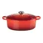 Le Creuset Signature Oválný hrnec s poklicí 27 cm červená