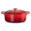 Le Creuset Signature Oválný hrnec s poklicí 31 cm červená