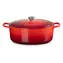 Le Creuset Signature Oválný hrnec s poklicí 35 cm červená