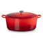Le Creuset Signature Oválný hrnec s poklicí 40 cm červená