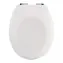 Spirella NEELA WC prkénko matně bílé / duroplast Thermodur / chromované panty
