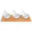 Lamart Bamboo Sada Servírovací misky 3ks bílá-hnědá / 27 x 12cm / porcelán-dřevo