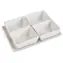 Lamart Dine Sada Servírovací misky 4ks bílá / 20 x 15cm / porcelán