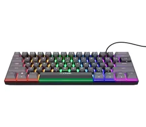 Trust Gaming GXT 867 Acira černá / Herní klávesnice / mechanická / RGB / 60% / US / USB-C