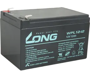 Long WPL12-12 / Olověný akumulátor / AGM / 12V / 12Ah / F2 / LongLife 9 let