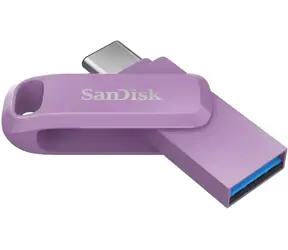 SanDisk Ultra Dual Drive Go 256GB fialová / Flash Disk / USB-A + USB-C / čtení až 400 MB/s