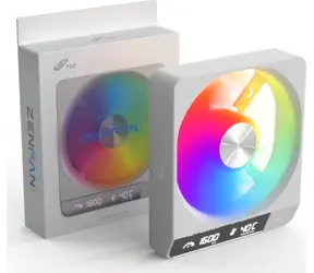 Fortron FSP ZENFAN-WA bílá / Ventilátor / 140 mm / ARGB / PWM / digitální displej / 26 dB
