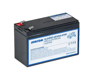 AVACOM / Baterie pro dětské vozítko / 12V / 9Ah / F2 / Peg Pérego