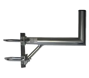 OEM Stožárový držák 50 cm 2x vinkl / Držák antény / Galvanický zinek / Průměr 42 mm / Rozteč 100 mm