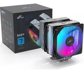 Fortron MP7 Dual ARGB černá / Chladič CPU / vzduchový / 2× 120mm ARGB FDB / Intel LGA 1851/1700/1200 / AMD AM5/AM4