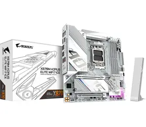 Gigabyte X870M AORUS ELITE WIFI7 ICE / Základní deska / AMD X870 / sc.AM5 / mATX / DDR5 / Wi-Fi 7 / 2.5GLAN