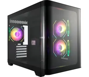 Fortron FSP S380-BA černá / PC skříň / Micro ATX / bez zdroje / ARGB / průhledná bočnice