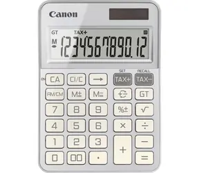 Canon KS-125KB-SL stříbrná / Stolní kalkulačka / 12 míst / LCD / solární + baterie / daňové funkce