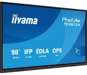 98" IIYAMA ProLite TE9813A-B2AG černá / Interaktivní displej / IPS / 4K UHD / 40-bodový dotyk / Android 14 / EDLA