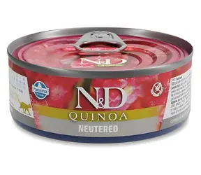 Farmina N&D Quinoa Cat Neutered Pork 80 g / Konzerva pro kočky / pro kastrované kočky