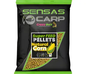 Sensas Super Feed Natural Corn / Pelety / 650 g / 4 mm / kukuřice