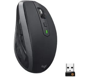 Logitech MX Anywhere 2S Graphite / Myš / bezdrátová / Laserový senzor / Bluetooth / Darkfield / Unifying přijímač