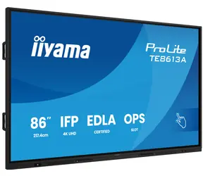 86" iiyama ProLite TE8613A-B2AG černá / Interaktivní displej / IPS / 4K UHD / 40bodový dotyk / Android 14 / Google EDLA 