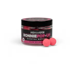 Mikbaits Pop-Up Ronnie Švestka Moruše / Plovoucí boilie / 16mm / 150ml