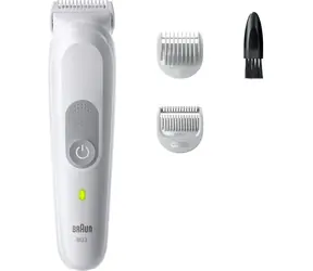 Braun BG3530 BodyGroomer světle šedá / Zastřihovač / Pánský / Na tělo / 2 nástavce / 0–3 mm / 80 min
