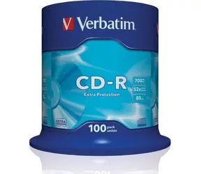 Verbatim CD-R DL 700MB 52x Extra Protection 100 ks / Médium CD-R / Spindl