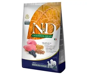 N&D Ancestral Grain Lamb & Blueberry Adult 2,5 kg / Granule pro dospělé psy / Medium & Maxi plemena