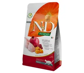 N&D Pumpkin Cat Quail & Pomegranate Adult 1,5 kg / Granule pro kočky / pro dospělé / bezobilné