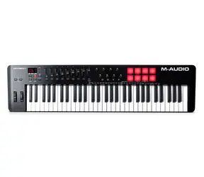 M-Audio Oxygen 61 MKV černá / MIDI klávesnice / 61 kláves / USB / 16 padů / 8 knoflíků